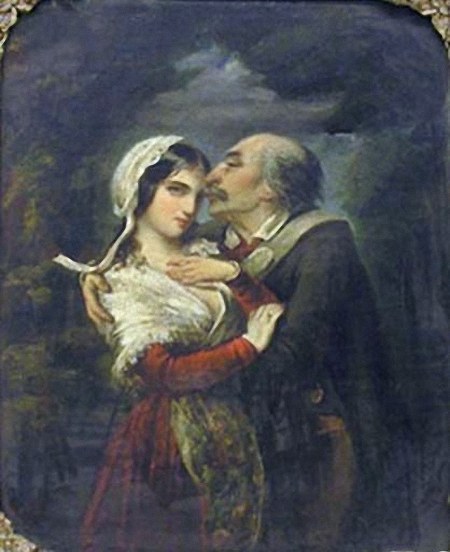 Garde champetre et jeune fille by Eugene Lagier